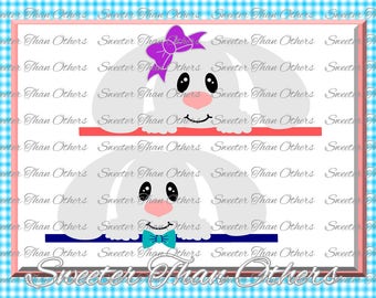 Peeking Bunny Svg Easter Boy Girl Silhouette Peeking Bunny svg, Dxf Silhouette, Cameo Cricut cut file INSTANT DOWNLOAD, Vinyl Design, Htv