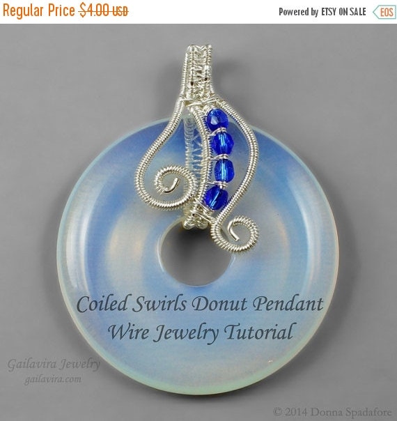 Coiled Swirls Donut Pendant Wire Wrap by WireJewelryTutorials