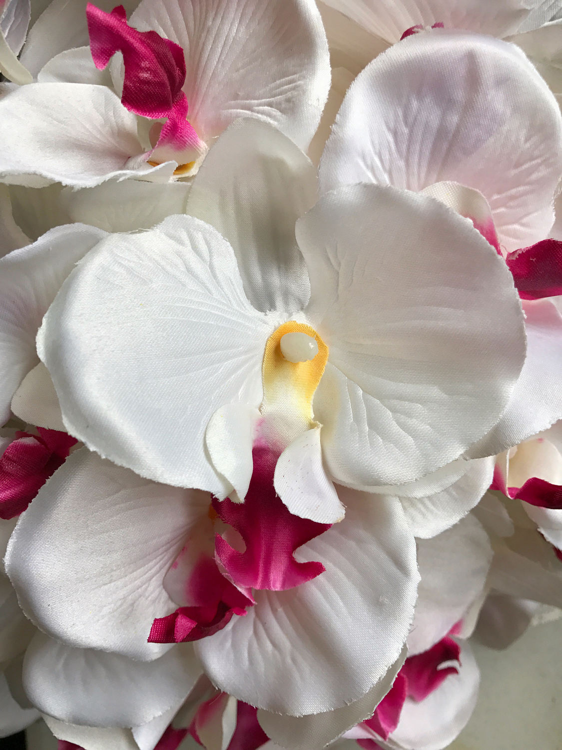 Pink and White Butterfly Orchid Cascading Bouquet