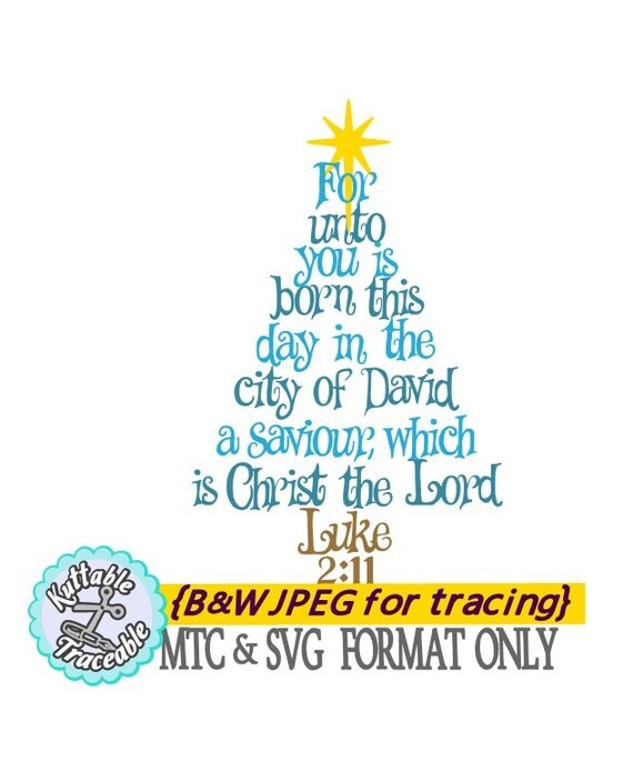 Download Christmas Word Trees Bible Verse Luke 2:11 03 Cut Files MTC