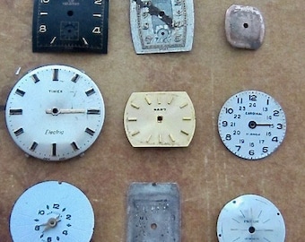 Vintage Antique Watch Assortment Faces - Steampunk - Scrapbooking f23
