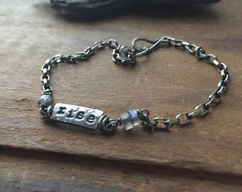 simple truths - rise - sterling silver and labradorite