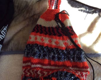Orange wayuu bag