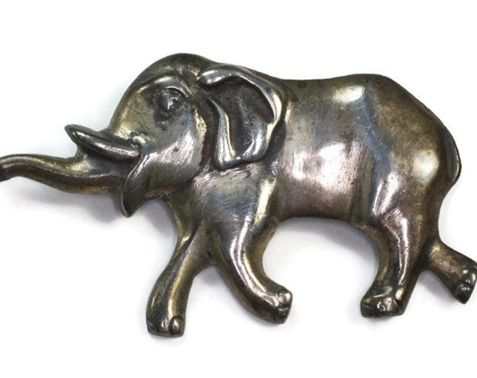 Sterling Elephant Brooch Animal Figural Vintage Made in Mexico