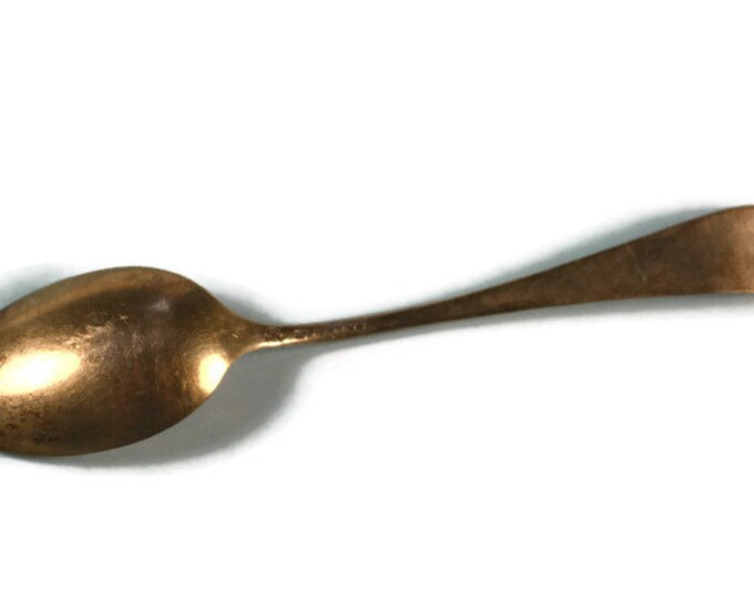 Antique Los Angeles Souvenir Spoon Sterling Gold Wash Peach Motif AF Towle Co