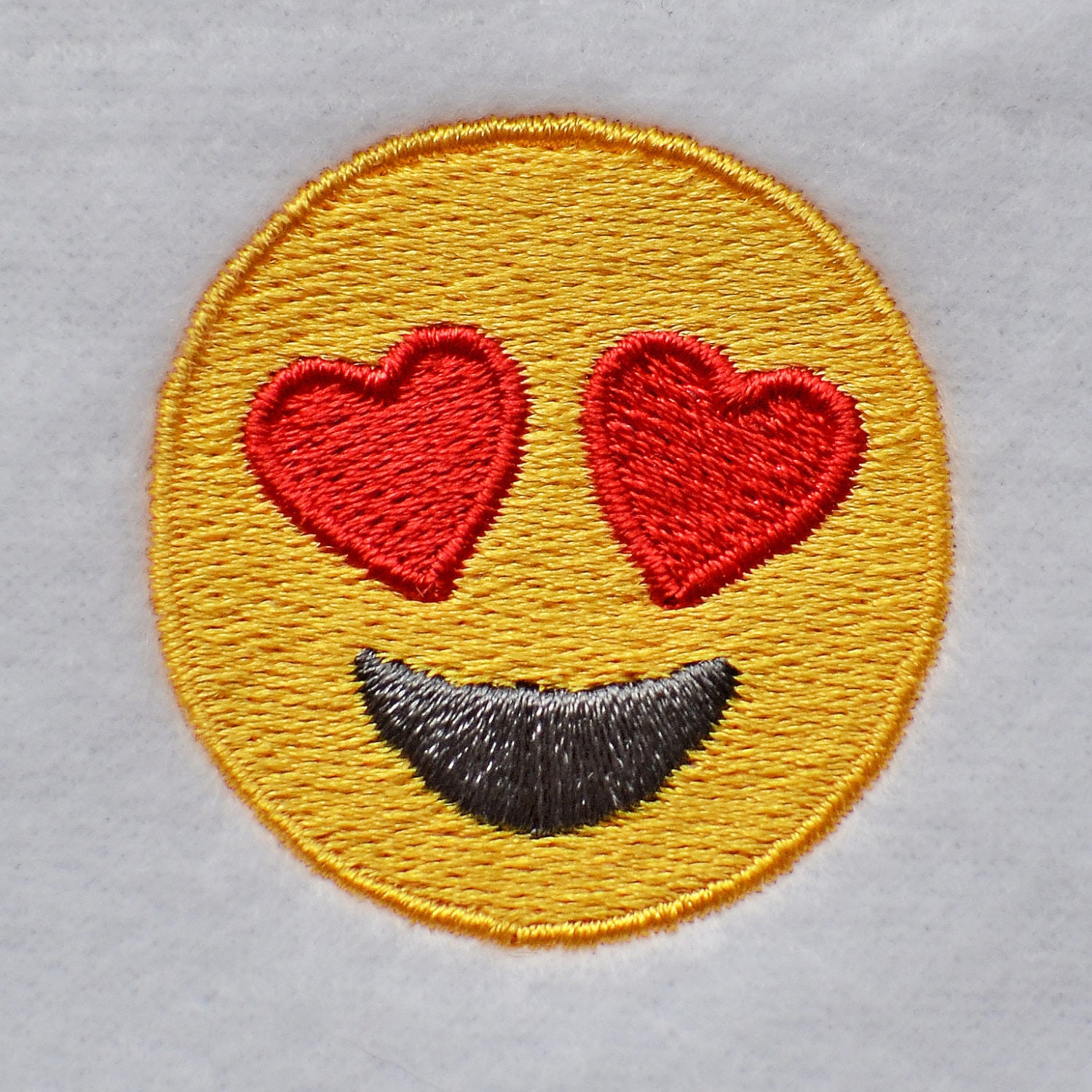 Heart eyes emoji embroidery design instant digital download for Heart eyes emoji embroidery design instant digital download for
