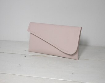 Set of simple pastel pink bridesmaid clutches | simple pastel pink purse | pastel pink clutch
