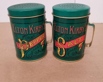 Vintage Tin Salt and Pepper Shakers