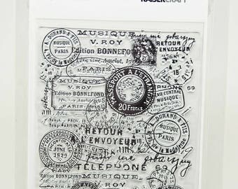 KaiserCraft Background Collection Clear Stamps -- Acrylic -- Postmarks