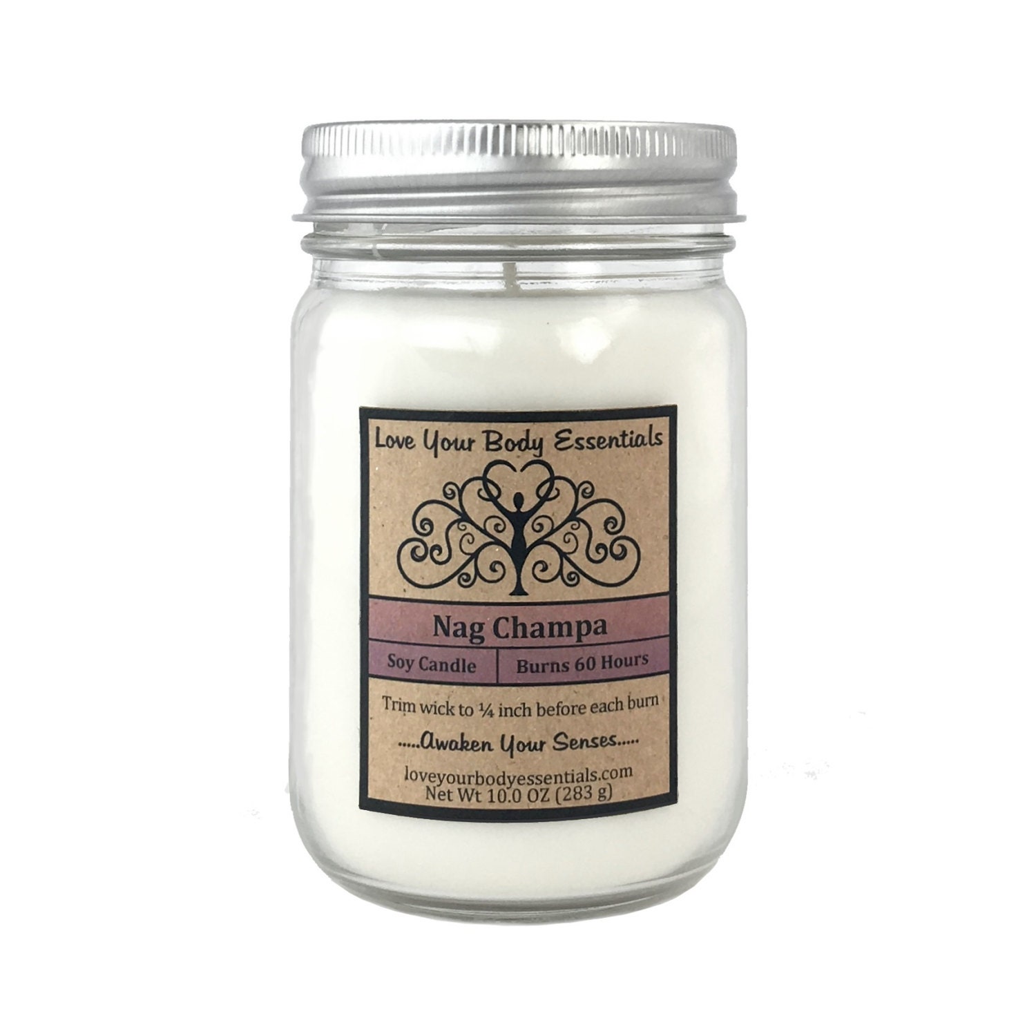 Nag champa soy candle nag champa fragrance meditation