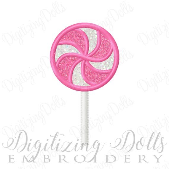 Swirl lollipop applique 6 machine embroidery design 4x4 5x7 Swirl lollipop applique 6 machine embroidery design 4x4 5x7