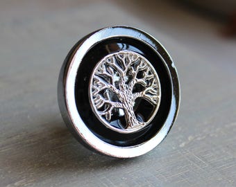black tree drawer pull, decorative drawer pull, cabinet knob, cabinet pull, drawer handle, dresser knob, dresser pull, drawer knob