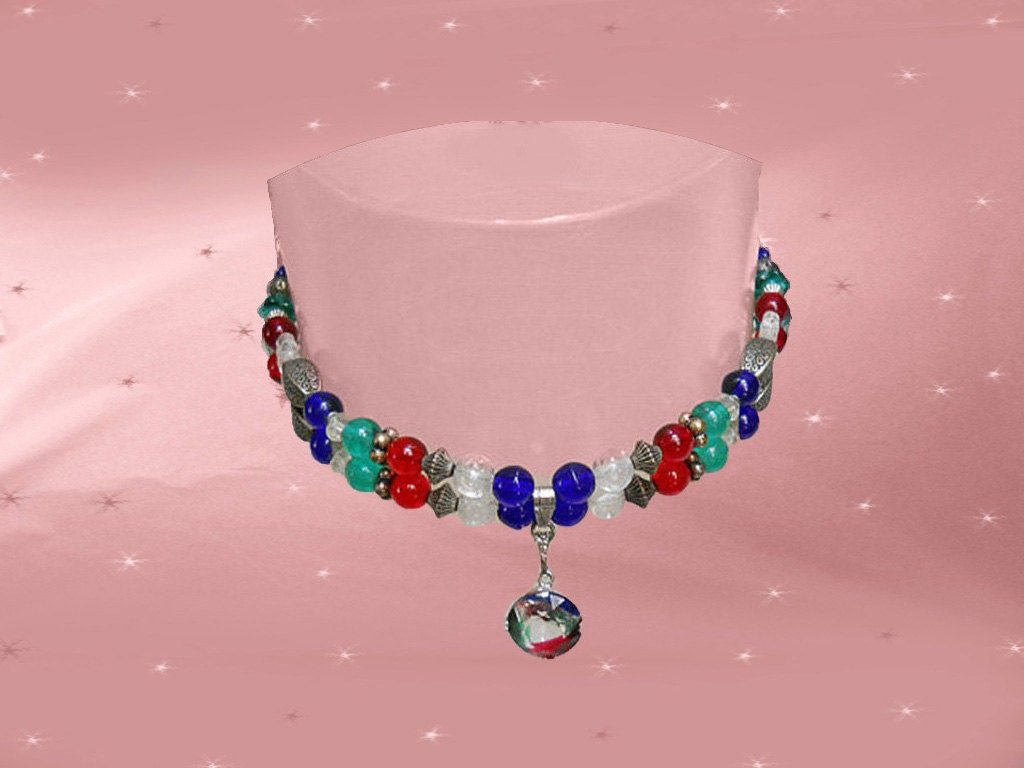 90s Vintage Choker OOAK Handmade Adjustable Choker Made with