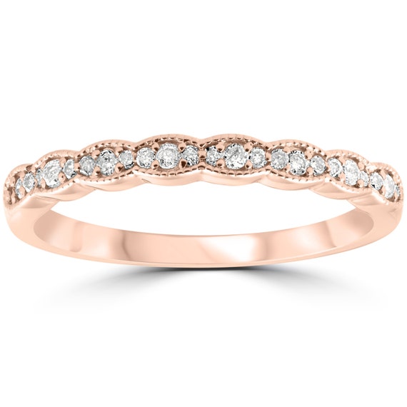 Ladies rose gold band rings for sale street