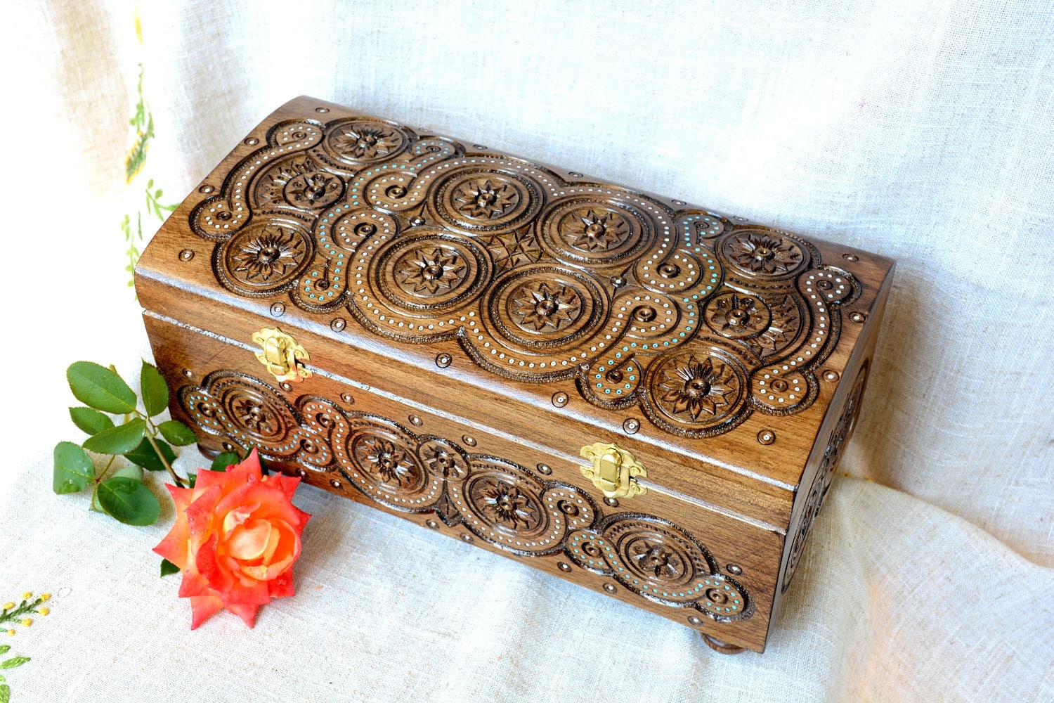 Personalized jewelry box Wooden box Monogram ring box Wedding