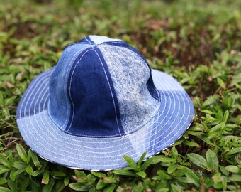Denim Patchwork Bucket Hat