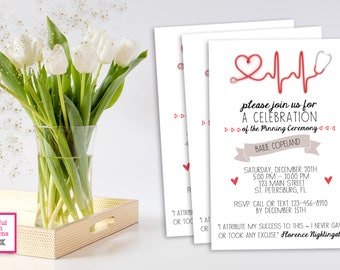 PINNING CEREMONY INVITATION Modern Pinning Ceremony Invitation, Pinning Ceremony, Nurse Pinning Ceremony, Nurse Pinning, Nursing Pinning
