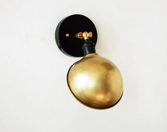 Industrial Wall Sconce Brass Black Wall Lighting Adjustable Lamp Brass Sconce Black Light Bedroom Lighting Reading Wall Lamp Office Light