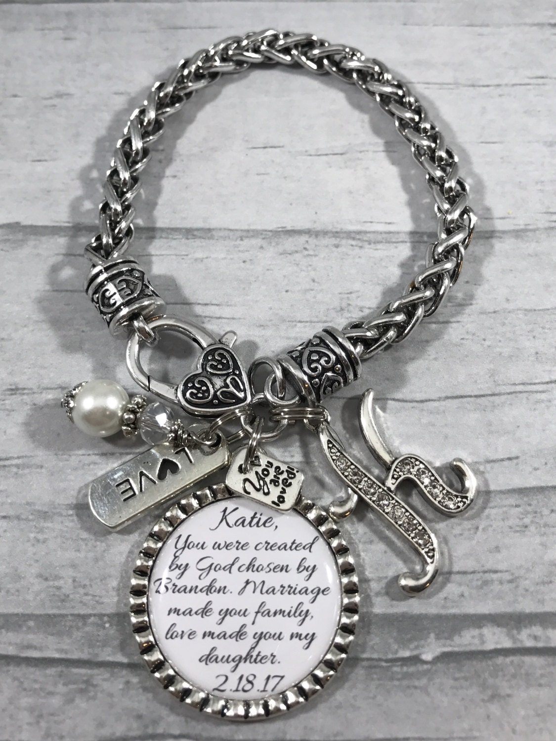 DAUGHTER in LAW Bracelet Future Daughter in by PreciousGirlsCrafts