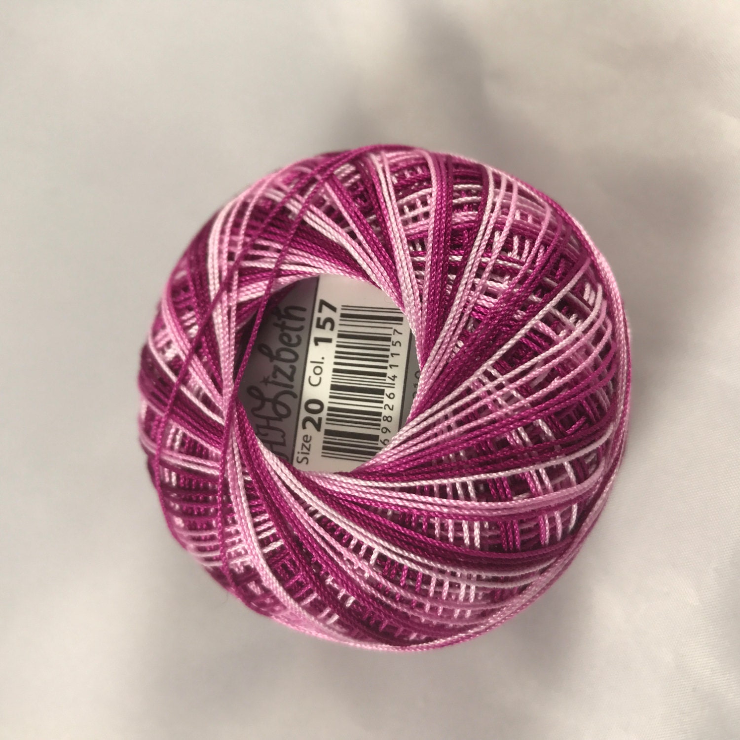 Lizbeth Tatting Thread Size 20 Raspberry Frappe Color