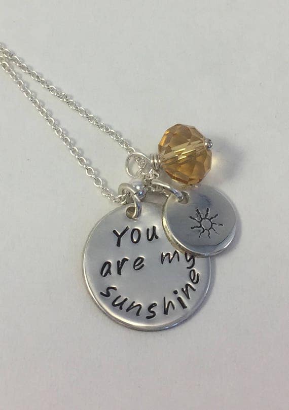 You Are My Sunshine Personalized Sterling Silver Necklace