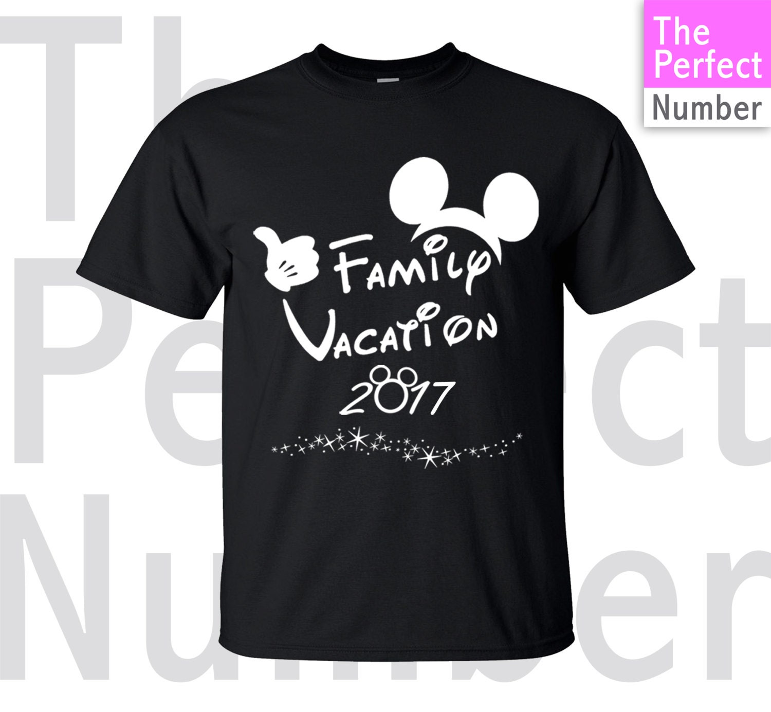 Disney Family Vacation Matching T-shirt Cute Mickey Ears Thumb