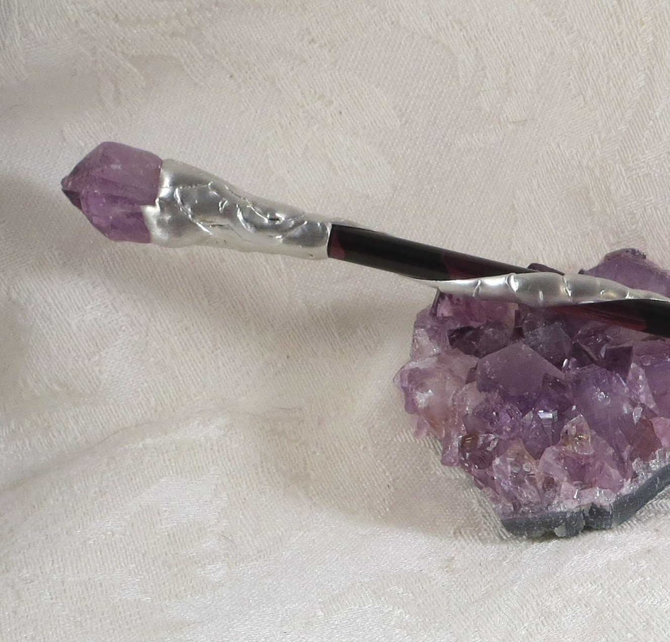 Amethyst Crystal Wand Wiccan Pagan Magic Wand Spiritual