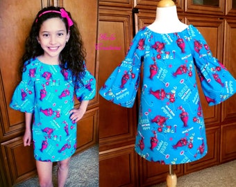 Girls Trolls Poppy Dress, Girls Dress, Poppy, Trolls Audrey Dress, Turquoise Trolls Dress - 2T - 10