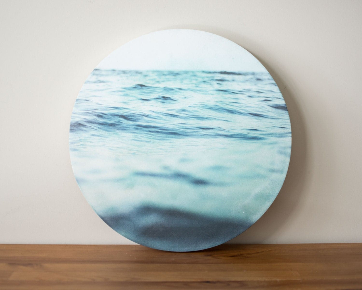 round ocean art living room