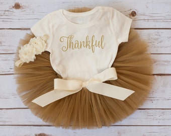 First Thanksgiving outfit girl Thankful tutu fall outfit baby girl first Thanksgiving baby outfit fall tutu outfit newborn thanksgiving