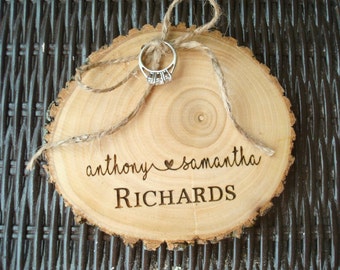wedding ring holder wood slice wood ring holder wedding ring alternative pillow - Wedding Ring Photos wedding ring holder wood slice wood ring holder wedding ring alternative pillow - Wedding Ring Photos