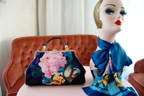 Handbag + Silk Scarf, 100% silk scarf,Eden bag,christmas,gift for her,gift for mom,Woody Ellen,christmas gifts,christmas gift ideas