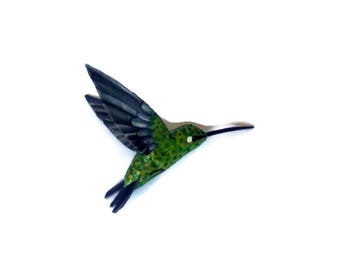 Hummingbird Sculpture art Paper mache bird decorations