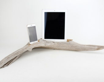 Docking Station, iPad docking station, iPhone Charger, iPhone docking Station, iPad dock, iPad 4, iPad, wood iPhone dock/ Driftwood- No. 965