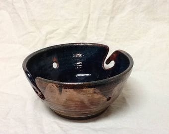 20% Off! Raku Yarn Bowl- Stone Penguin Pottery