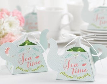 Tea Pot Favor Boxes, Tea Party Favor Boxes, Party Favor Boxes, Bridal Shower Favor Boxes, Bridal Tea Favor Box, Tea Party Favor Boxes