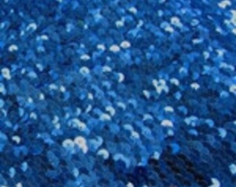 All Over Stretch Sequin Blue 35 Inch Fabric by the Yard - 1 Yard