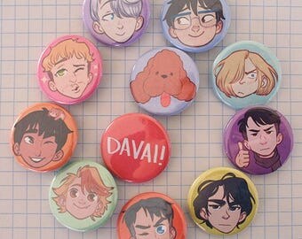 Yuri!!! On Ice buttons