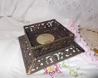 Vintage Ornate Metal Candle Holder, Vintage Home Decor,Pretty/Not included in Coupon Sale/s