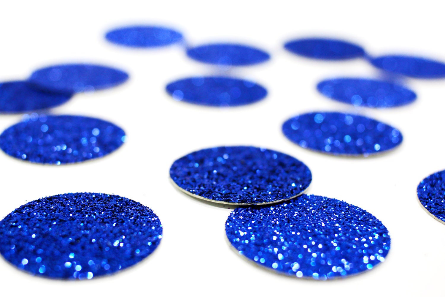 Dark Blue Glitter Circle Confetti 1 Confetti. Wedding.