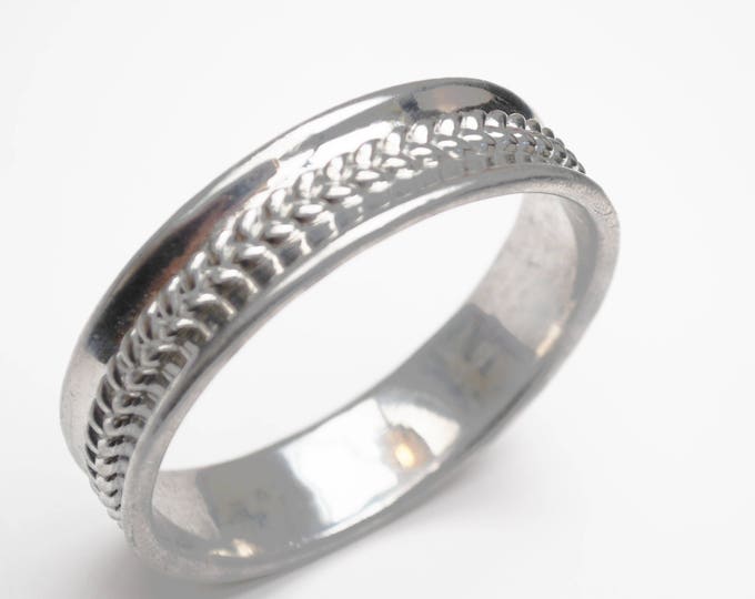 Arthur Court Aluminum Bangle - Silver braided bracelet