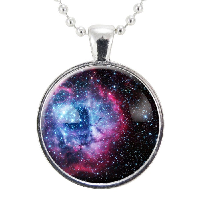 Rosette Nebula Necklace Galaxy Jewelry Universe Pendant