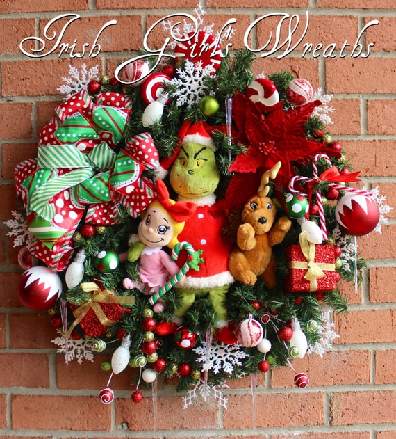 grinch max and cindy lou who christmas wreath grinch grinch max and cindy lou who christmas wreath grinch