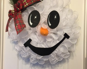 Frosty wreath. Snowman wreath. Frosty the snowman