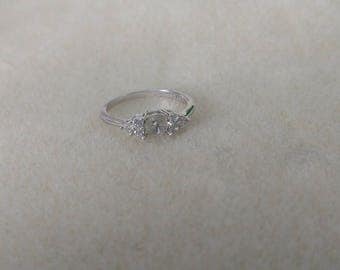 MADE to ORDER!!!! Sterling Silver CZ Enhanced Ring-- Made to order with your pearl from the Pearl Party!!