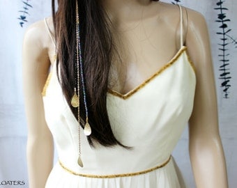 Head Chain Head piece, Gold Hair Jewelry Clip Hair Accessory