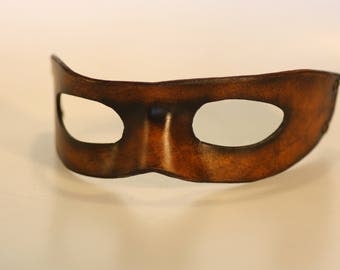 Steampunk leather mask , made to order