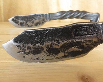 Railroad Spike Knife, Blacksmith Knife, Knife with Sheath, Personalized, Primitive Knife, Collectible Knife, Hand Forged Knife, Gift for Him