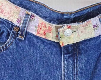 Pastel Patchwork Jeans, Upcycled Clothing, Hippie Jeans, Wearable Art, Upcycled Jeans.