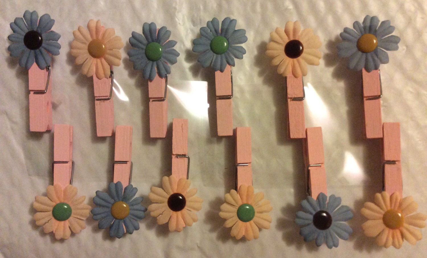 Clothespin with flowers set of 12...have 3 sets